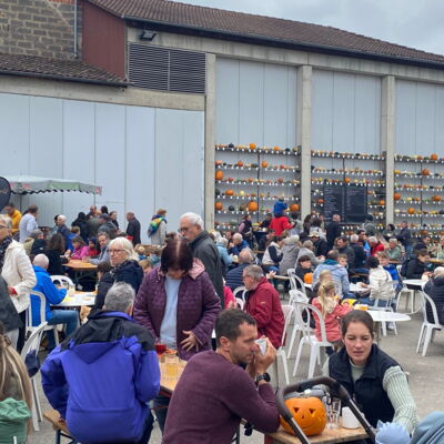 Blick auf die Kürbisausstellung